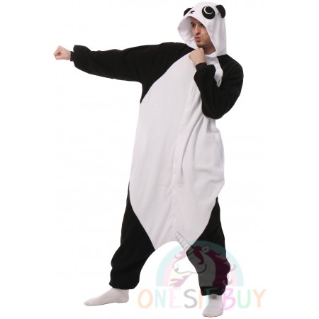 Mens Panda Onesie Halloween Adult Costumes Outfit Unisex