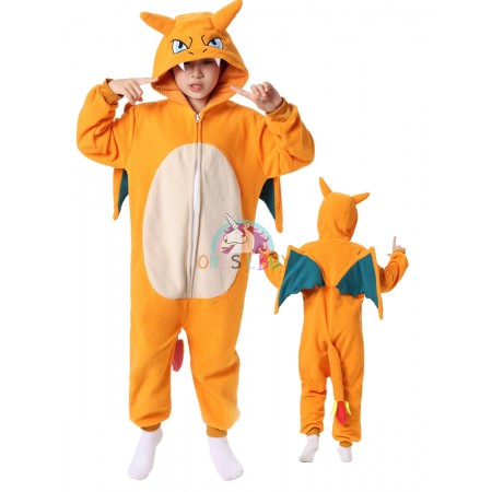 Kids Charizard Costume Onesie Holiday Easy Cosplay Costumes for Child